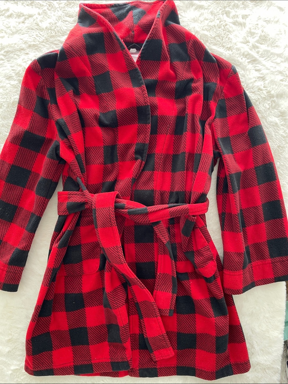 SALE! Wondershare Kids Red & Black Buffalo Plaid Robe